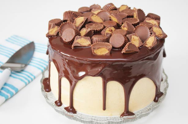 Reese?s Pieces peanut butter cake
