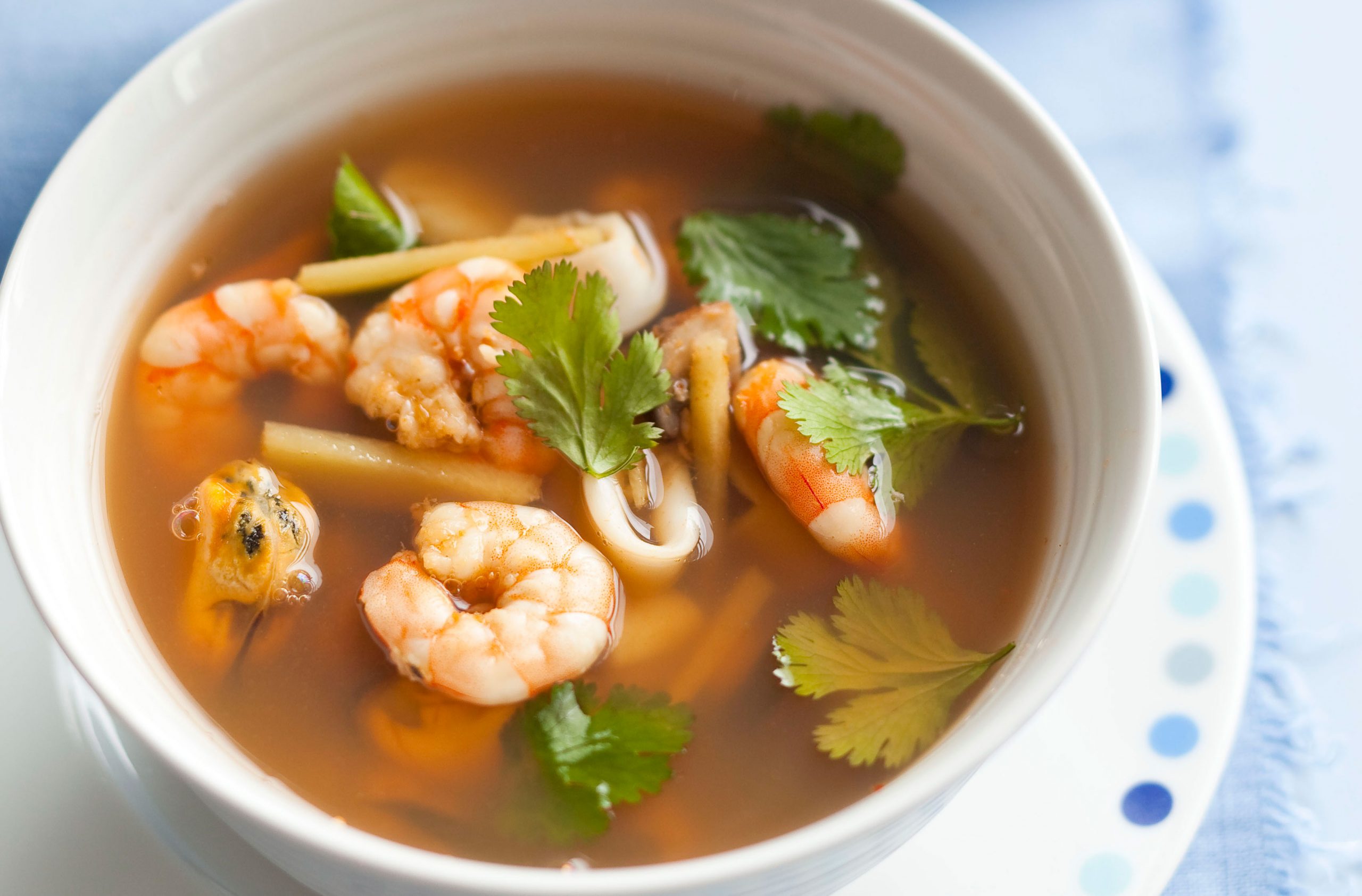 Tom yum seafood soup