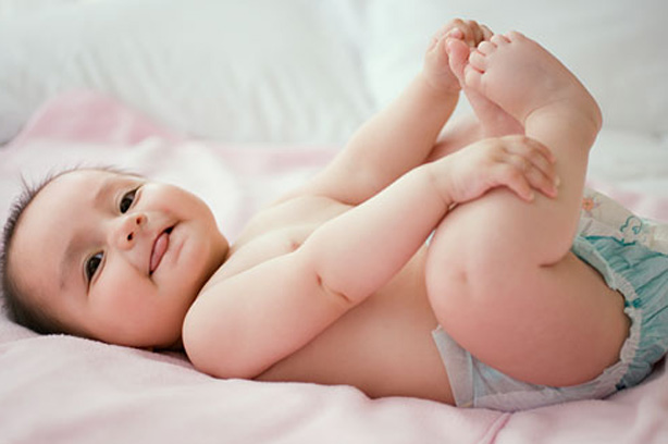 Baby in nappy