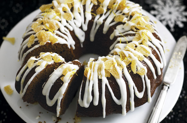 Treacle bundt cake with limoncello drizzle