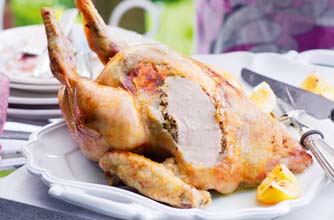 Lemon and garlic roast chicken