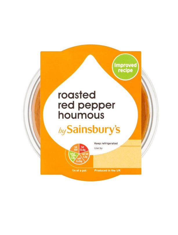 Sainsbury's Roasted Red Pepper Houmous