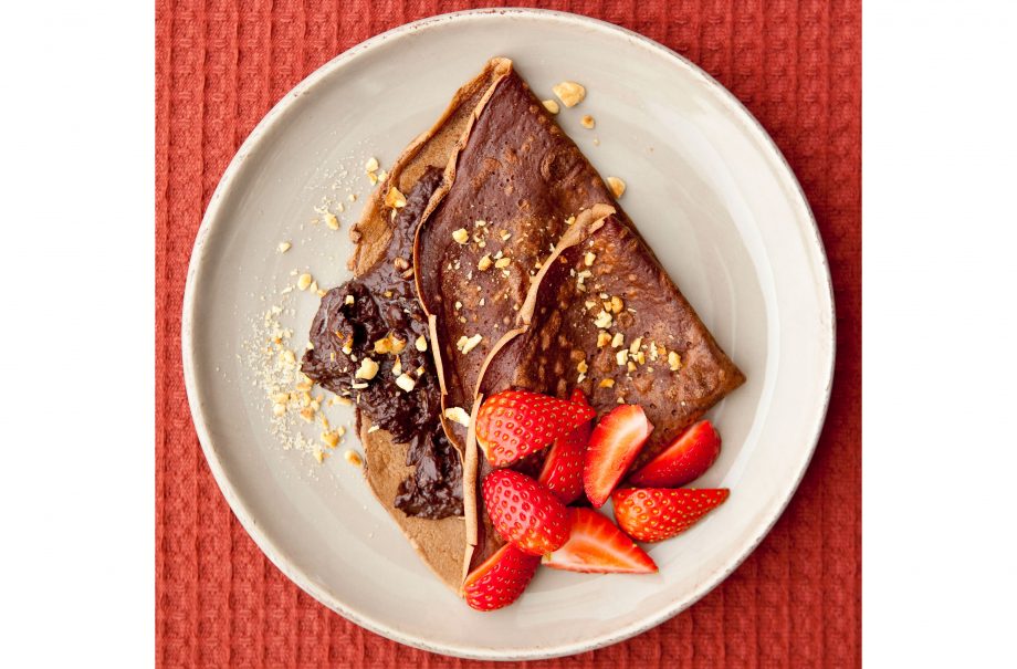 Chocolate and hazelnut pancakes