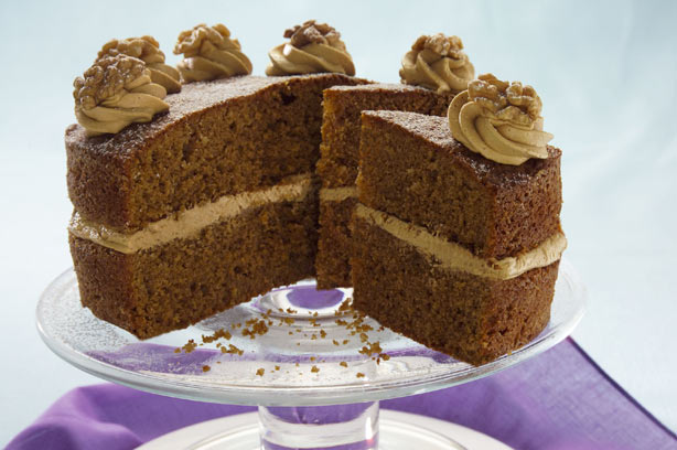 Coffee and walnut cake