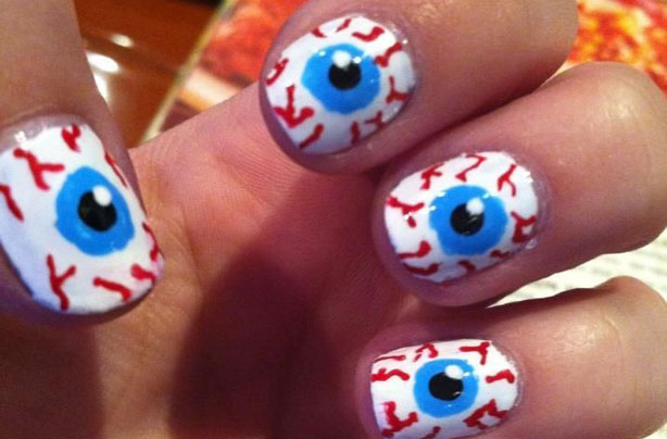 Eye ball Halloween nails