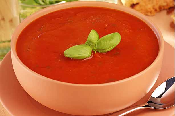 Roasted red pepper and tomato soup