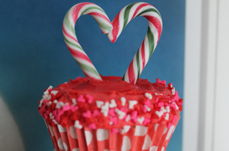 Dark Chocolate Cupcakes with Peppermint Buttercream