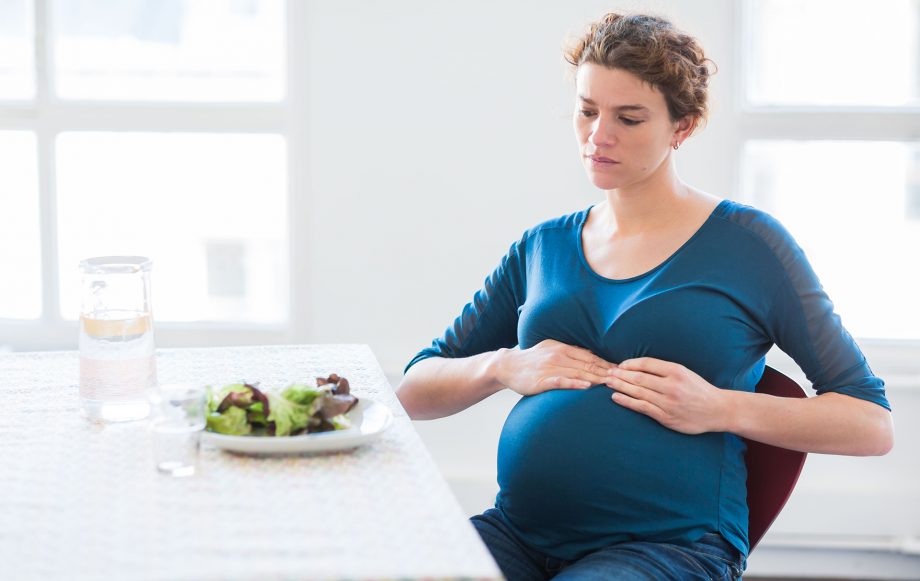 Pregnant woman with indigestion