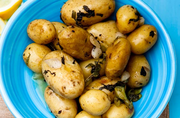 Minty new potatoes