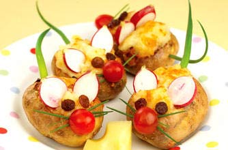 Baked potato mice