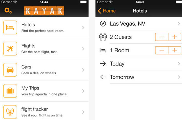 Money saving apps: Kayak