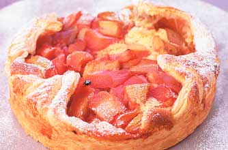 Rhubarb bakewell