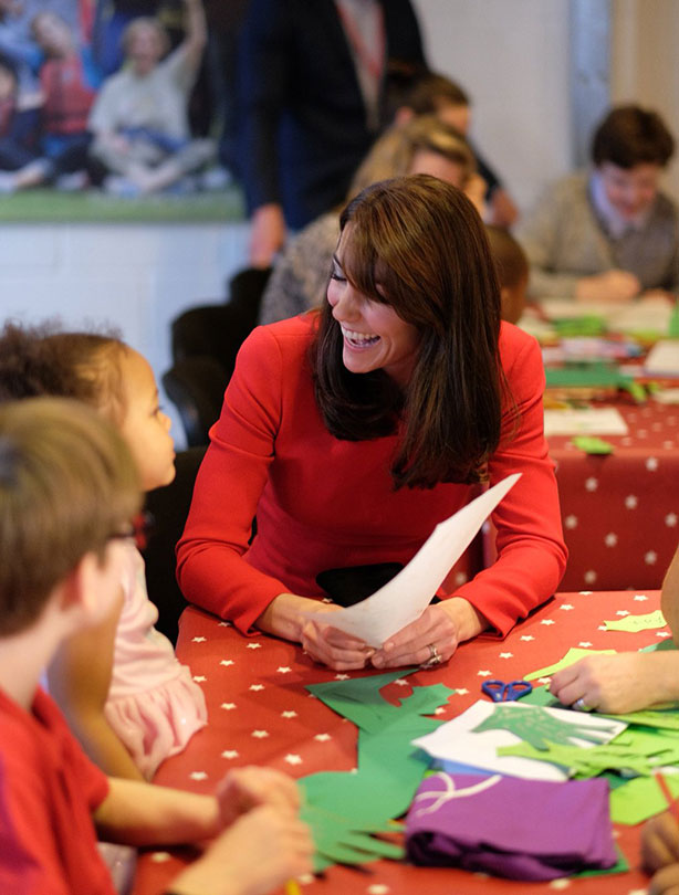 Kate Middleton at Anna Freud Centre's Christmas party in London; 15 Dec 2015