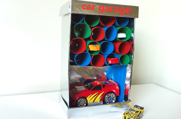 10 ways with toilet rolls: toy cars garage