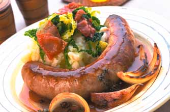 Cumberland sausage and mash