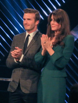Kate Middleton and David Beckham
