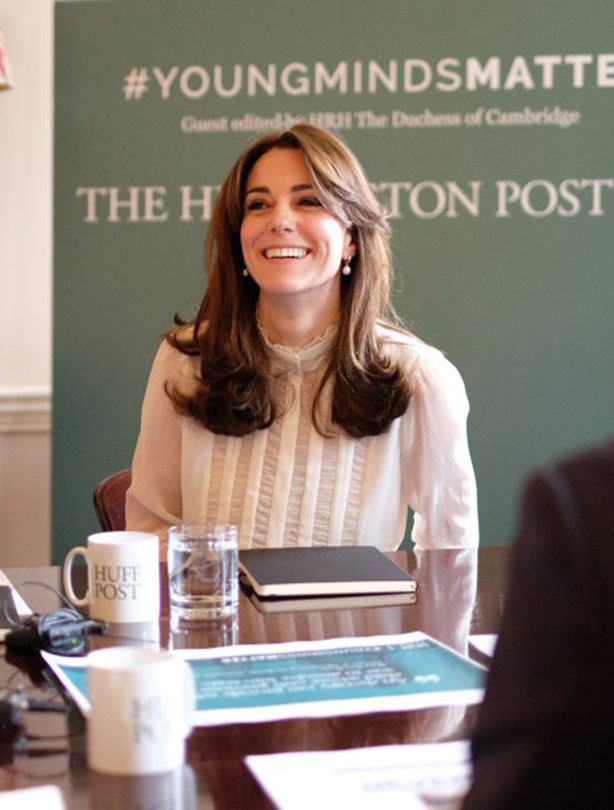 Kate Middleton guest edits the Huffington Post UK: 17 Feb 2016