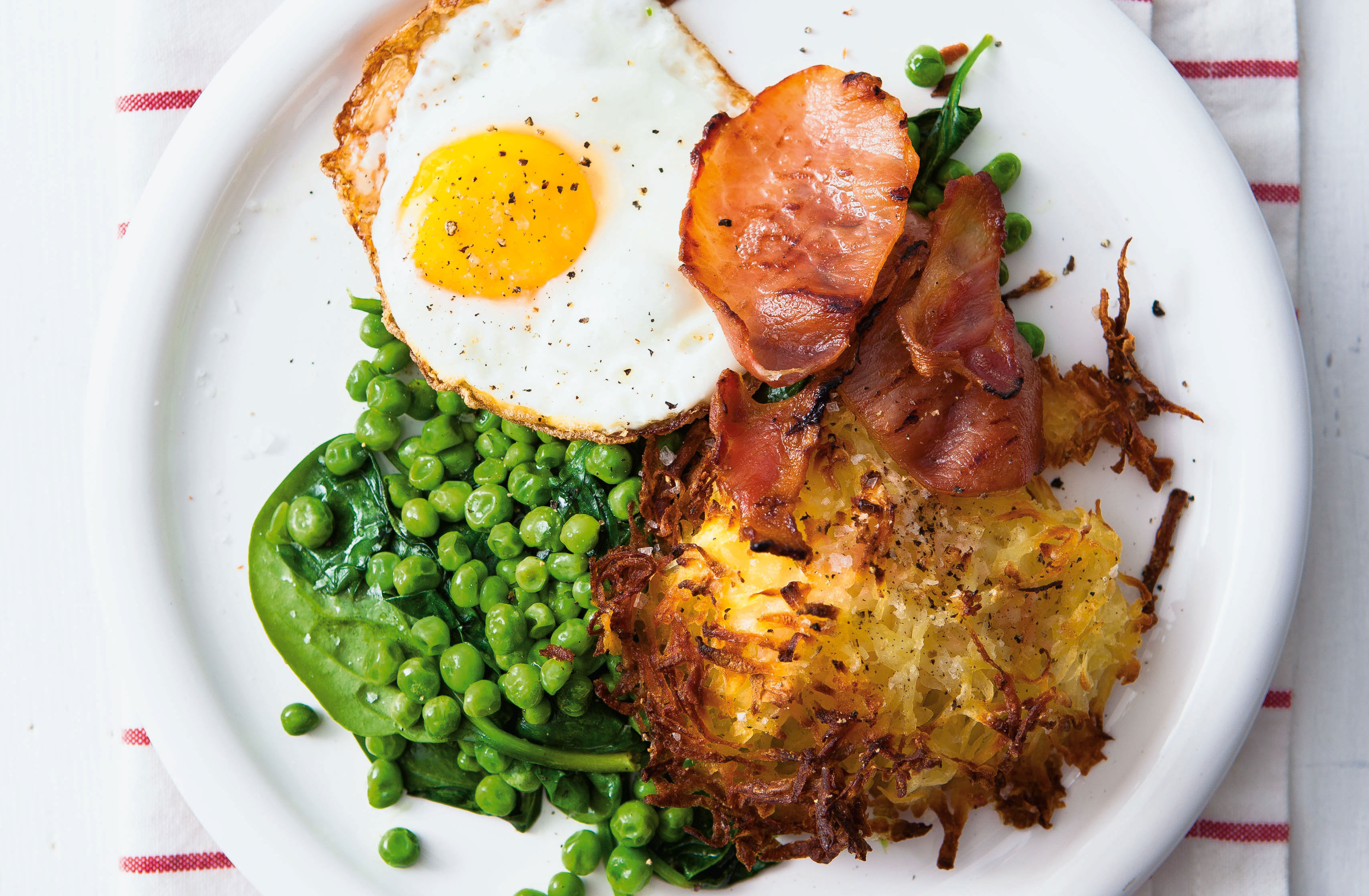 Potato Rosti With Bacon, Egg And Spinach Breakfast Recipes GoodtoKnow