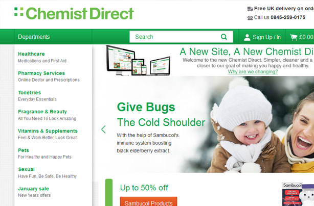 Top 10 bargain websites: Chemist Direct