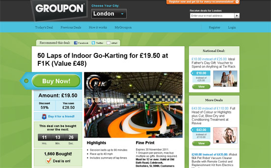 Top 10 bargain websites: Groupon