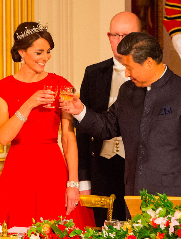 Kate Middleton at her first state banquet