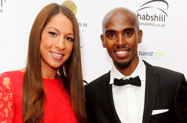 Mo Farah and his wife Tania