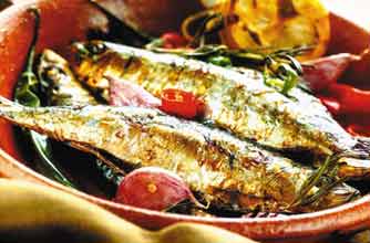 Soy-marinated sardines
