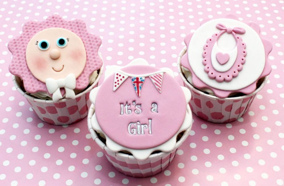 Baby girl cupcakes