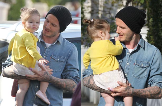 David Beckham and Harper