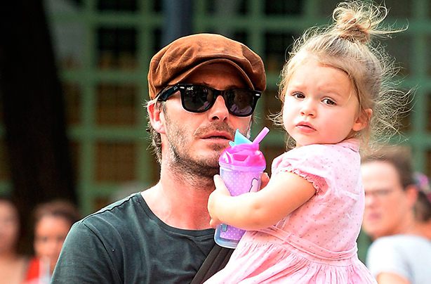 David Beckham and Harper Beckham