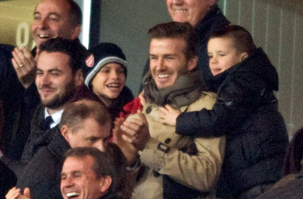 David Beckham and kids