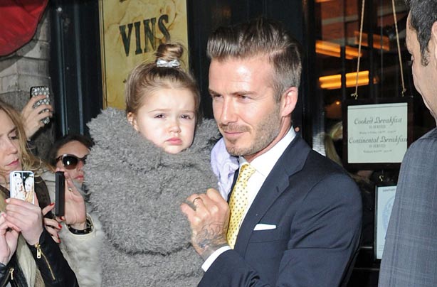 Harper Beckham and David Beckham