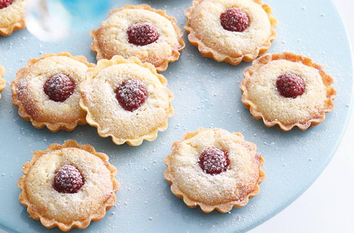 Mini raspberry and frangipane tarts