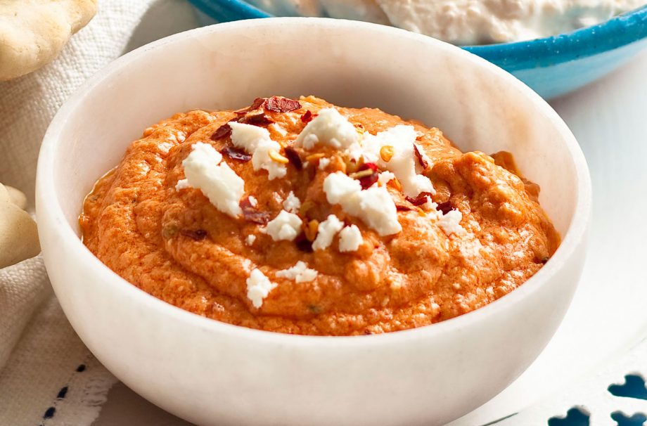 Red pepper and Feta cheese dip