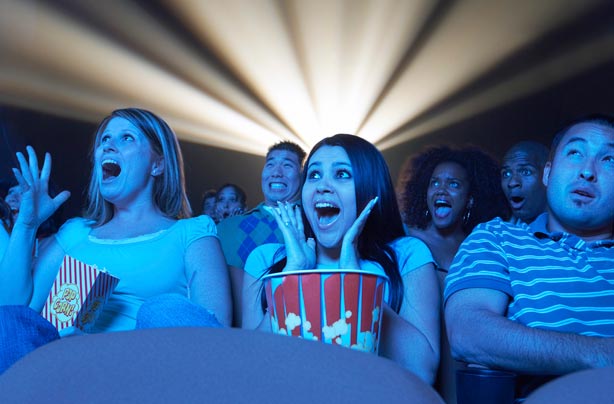 Scary film at the cinema