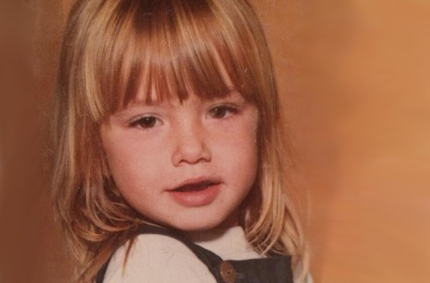 Tamzin Outhwaite as a child