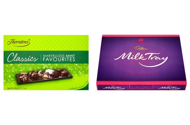 Tesco chocolate boxes