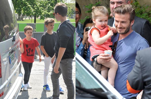 David, Brooklyn, Romeo, Cruz and Harper Beckham