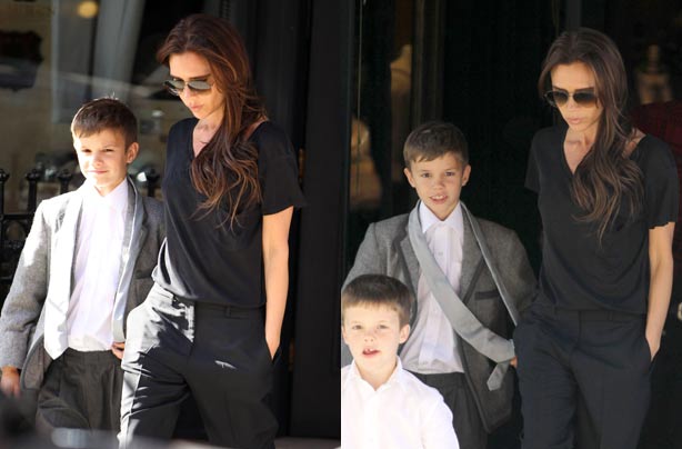 Romeo and Victoria Beckham