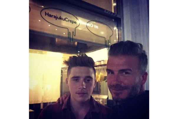 Brooklyn and David Beckham