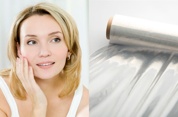 Clingfilm beauty treatment