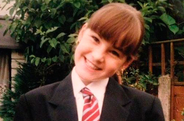 Michelle Dockery as a child