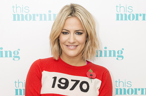 Young Caroline Flack and sister