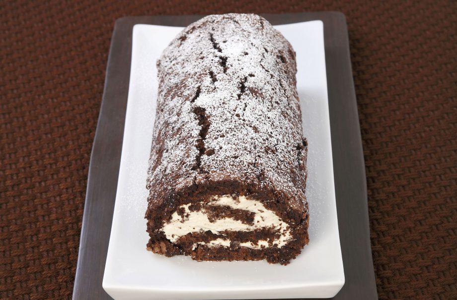 Chocolate and Irish cream roulade
