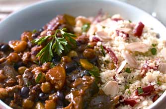 Lamb and apricot stew with couscous