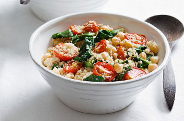 Spinach and chickpea couscous