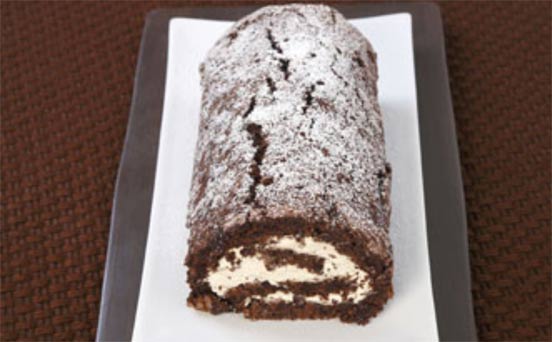 Chocolate and Irish cream roulade