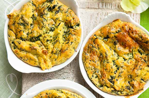 Cheese and spinach pasta bake