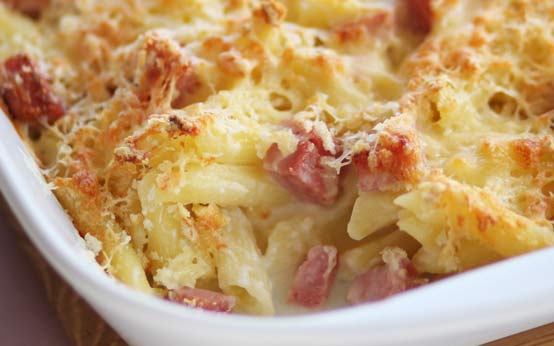 Carbonara pasta bake recipe