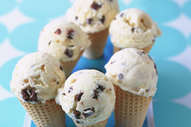Chocolate mint chip ice cream